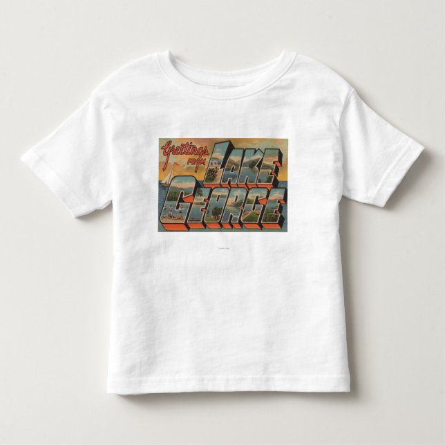 Lake George, New York - Large Letter Scenes Toddler T-Shirt (Front)