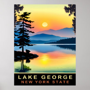 Lake George, New York State, Travel Poster