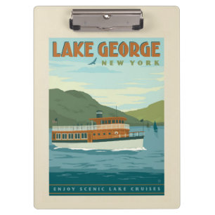 Lake George, New York   Vintage Boat Clipboard