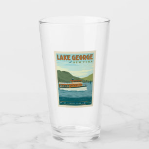 Lake George, New York Vintage Boat Glass