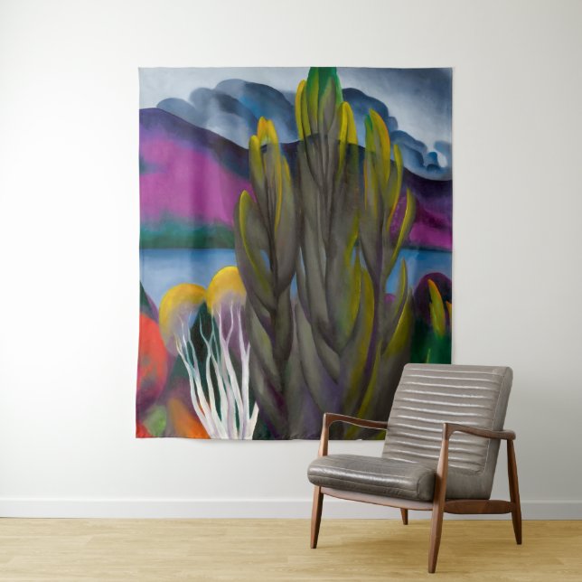 Lake George White Birch | Georgia O'keeffe | Tapestry (In Situ)