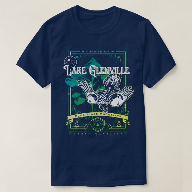 lake glenville north carolina geobird T-Shirt (Design Front)