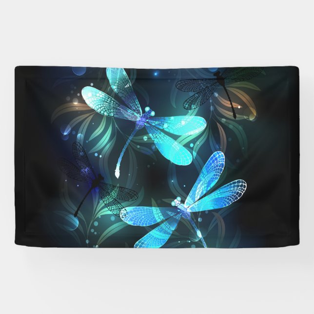 Lake Glowing Dragonflies Banner (Horizontal)