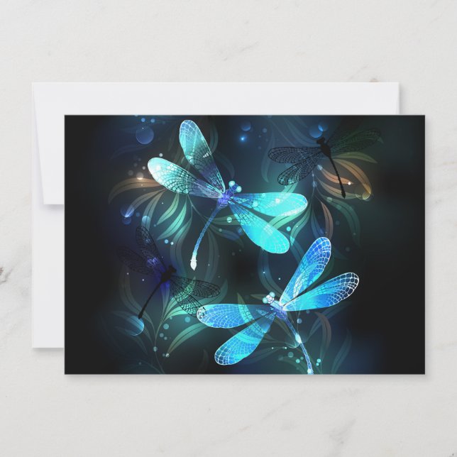 Lake Glowing Dragonflies Card (Front)