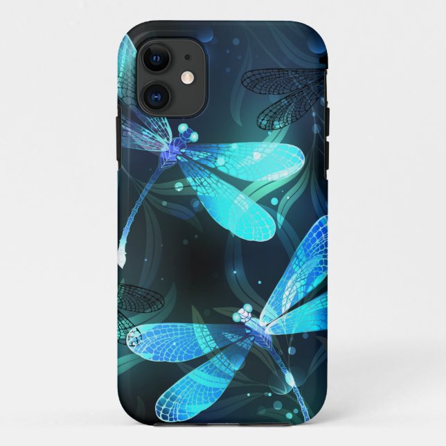 Lake Glowing Dragonflies Case-Mate iPhone Case (Back)