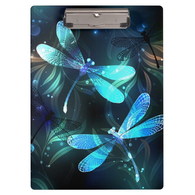 Lake Glowing Dragonflies Clipboard (Front)
