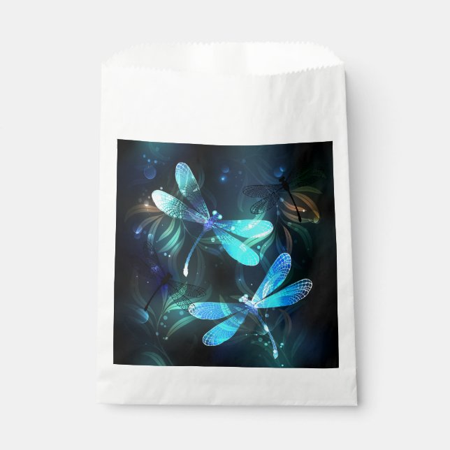 Lake Glowing Dragonflies Favour Bags (Front)