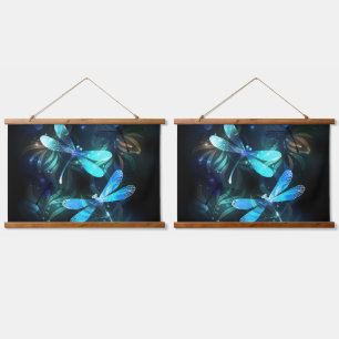 Lake Glowing Dragonflies Hanging Tapestry