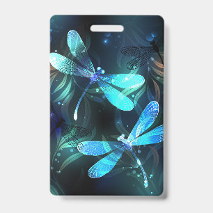 Lake Glowing Dragonflies ID Badge