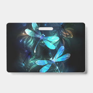 Lake Glowing Dragonflies ID Badge
