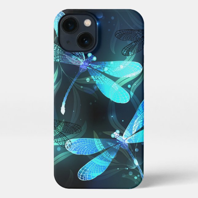 Lake Glowing Dragonflies iPhone Case (Back)