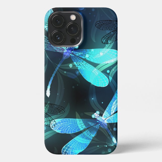 Lake Glowing Dragonflies iPhone Case (Back)