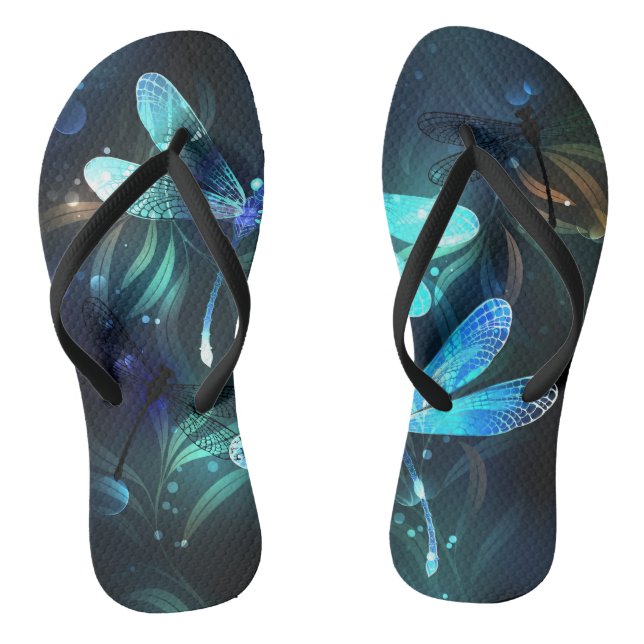 Lake Glowing Dragonflies Jandals (Footbed)