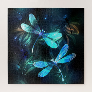 Lake Glowing Dragonflies Jigsaw Puzzle