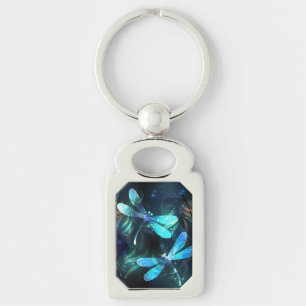 Lake Glowing Dragonflies Key Ring