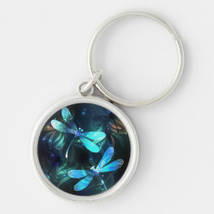 Lake Glowing Dragonflies Key Ring