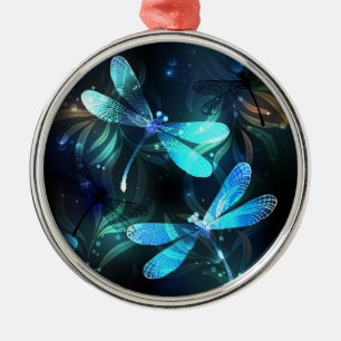 Lake Glowing Dragonflies Metal Tree Decoration