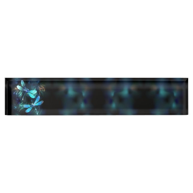 Lake Glowing Dragonflies Nameplate (Front)