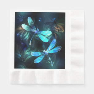 Lake Glowing Dragonflies Napkin