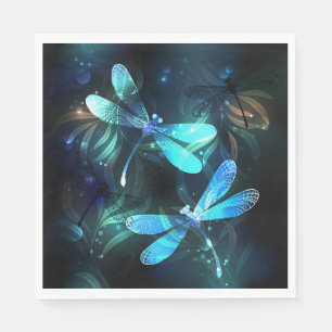Lake Glowing Dragonflies Napkin