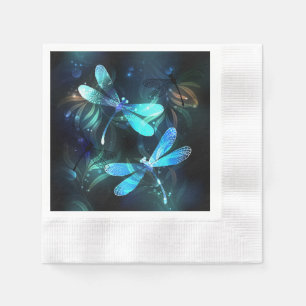 Lake Glowing Dragonflies Napkin