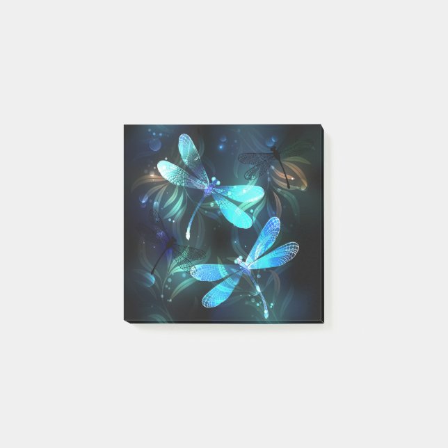 Lake Glowing Dragonflies Post-it Notes (Front)