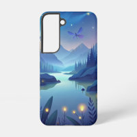 Lake Glowing Dragonflies Samsung Galaxy Case