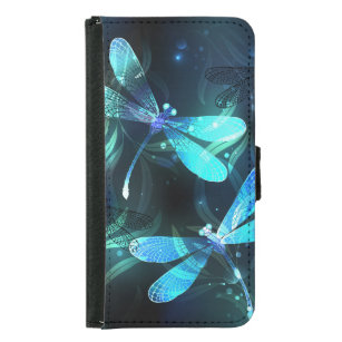 Lake Glowing Dragonflies Samsung Galaxy S5 Wallet Case