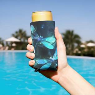 Lake Glowing Dragonflies Seltzer Can Cooler