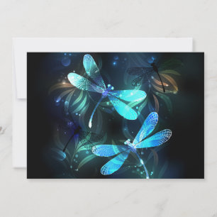 Lake Glowing Dragonflies Thank You Card