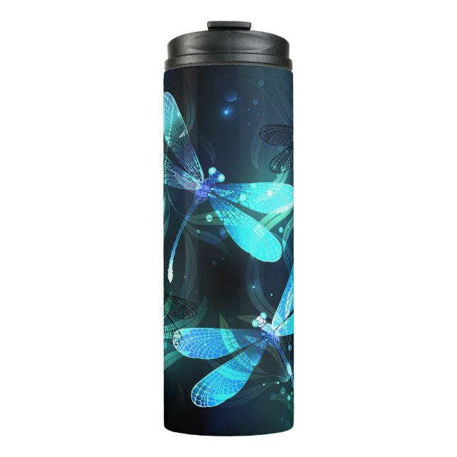 Lake Glowing Dragonflies Thermal Tumbler (Front)