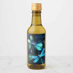 Lake Glowing Dragonflies Wine Label