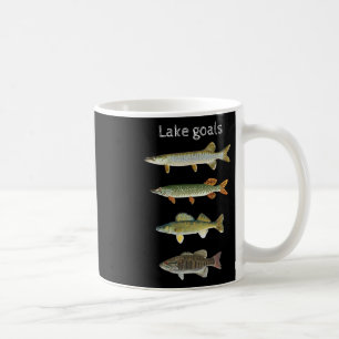 Lake Goals Fishing Musky Pike Walleye Small Mouth Coffee Mug