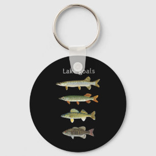 Lake Goals Fishing Musky Pike Walleye Small Mouth Key Ring
