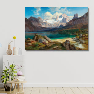 Lake Gosau With A View Of The Dachstein Massif Canvas Print