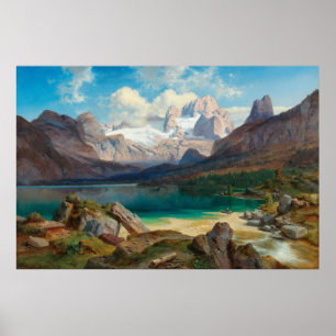 Lake Gosau With A View Of The Dachstein Massif Poster