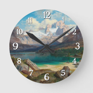 Lake Gosau With A View Of The Dachstein Massif Round Clock