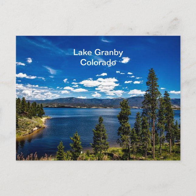 Lake Granby, Colorado (labelled) Postcard (Front)