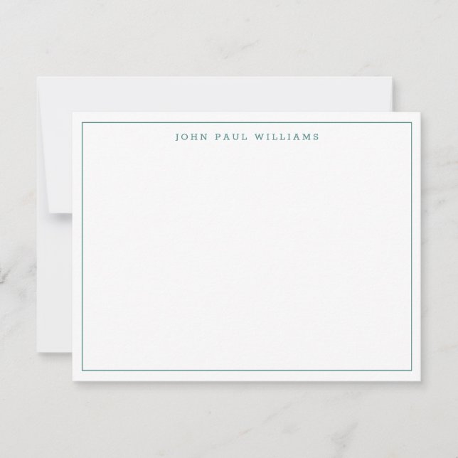 Lake Green Simple Modern Professional Thin Border Card (Front)
