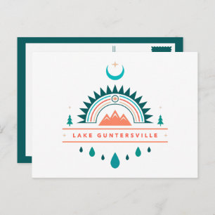 lake guntersville alabama rainbow moon postcard