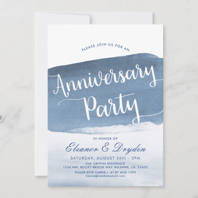 Lake Harbour Fog | Anniversary Party Invitation (Front)