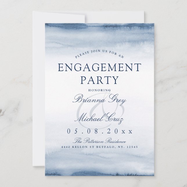 Lake Harbour Fog | Engagement Party Invitation (Front)