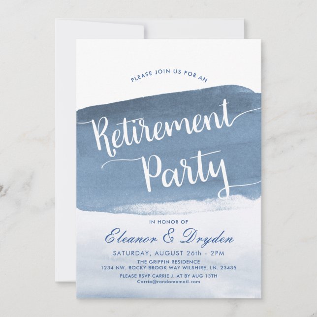 Lake Harbour Fog | Retirement Party Invite (Front)