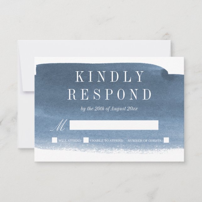 Lake Harbour Fog Wedding | RSVP Card (Front)