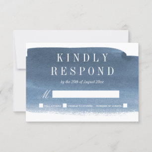 Lake Harbour Fog Wedding RSVP Card