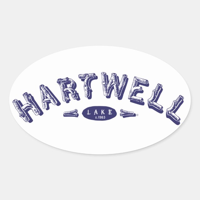 Lake Hartwell Oval Sticker (Front)