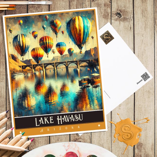 Lake Havasu, Arizona| Vintage Painting Postcard (Creator Uploaded)