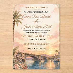 Lake Havasu Destination Wedding Invitation