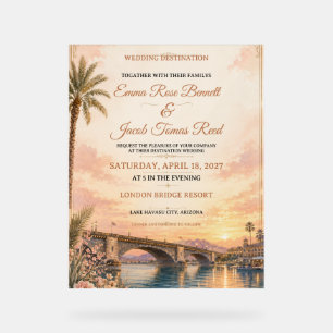 Lake Havasu Destination Wedding Invitation Acrylic Sign