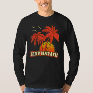 Lake Havasu Summer Palm Trees 80s Beach Sunset T-Shirt